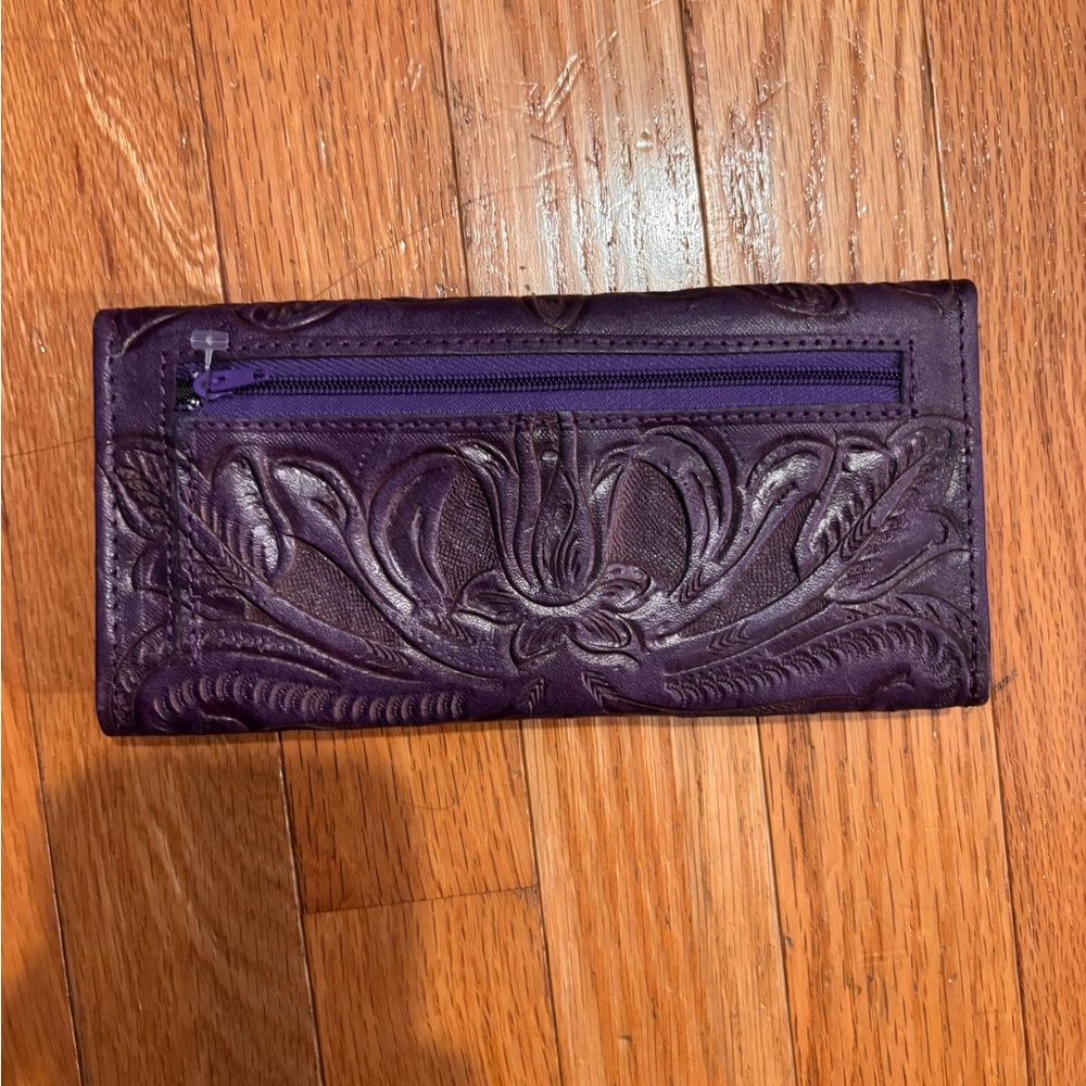 Purple Leather Clutch - Picture 3 of 7
